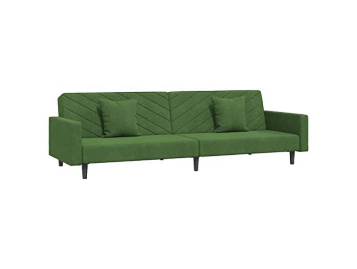 Todiikf Schlafsofa 2-Sitzer mit 2 Kissen Samt Dunkelgrün Bettsofa Flexible 2-in-1 Couch mit verstellbarer Rückenlehne für Schlafzimmer, Gästezimmer und kleine Appartements.