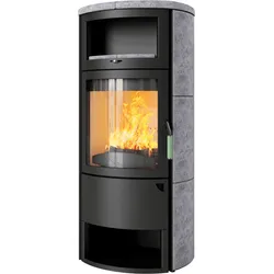Kaminofen HARK 77 GT FlameKat 7 kW - Naturstein - Korpus: graphit