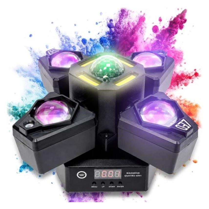 Light4Me MADNESS QUATRO 4IN1 ruchomy multiefekt oś (LED) (5908249842045)