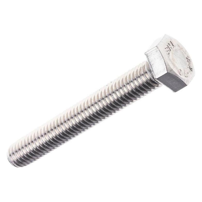 RS PRO A2 S/Steel hex head set screw,M8x55mm (7976323)