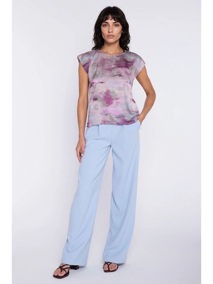 Nife Bluse in Lila/ Grau - 42
