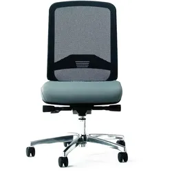 Bürodrehstuhl Bali | Netzbezug, Aluminiumfußkreuz - RT0015NE0625 schwarz/grau