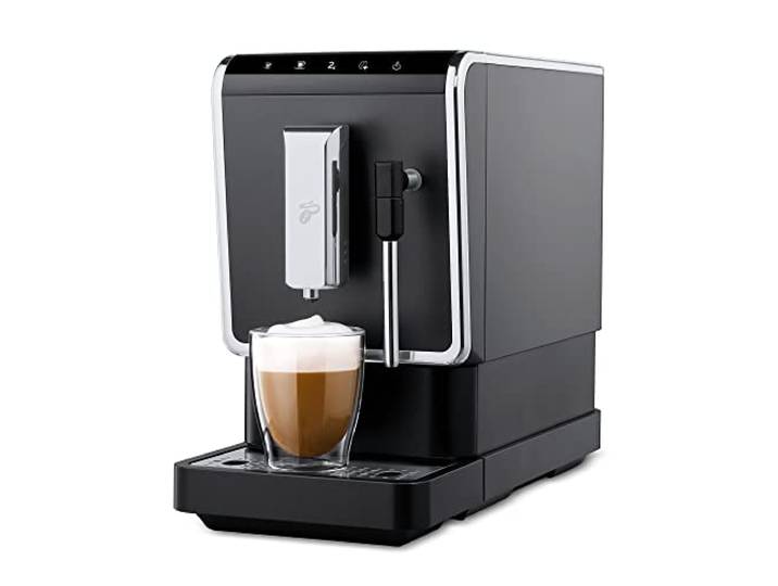 Tchibo Kaffeevollautomat Esperto Latte mit Milchaufschäumfunktion für Caffè Crema, Espresso und Milchspezialitäten, Anthrazit