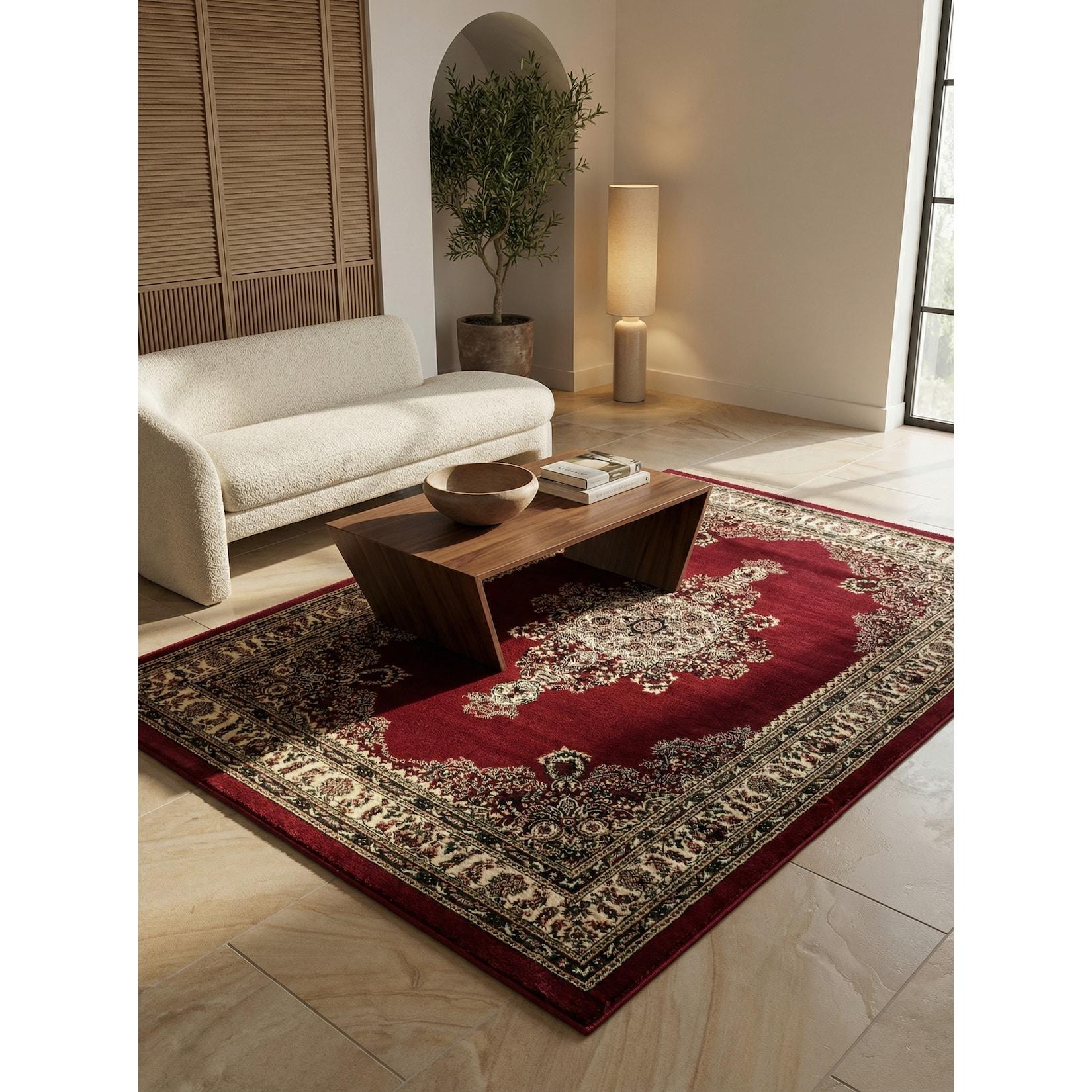 Kurzflorteppich TANNHEIM, orientalisch, Florhöhe 12 mm, Rot, 300 x 400 cm
