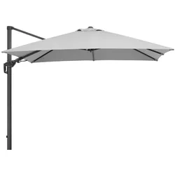 SCHNEIDER Rhodos Twist Ampelschirm, silbergrau, quadratisch, 300 x 300 cm