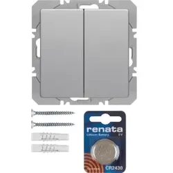 Berker 85656224 KNX-Funk Wandsender 2fach flach quicklink Q.x alu samt, lackiert