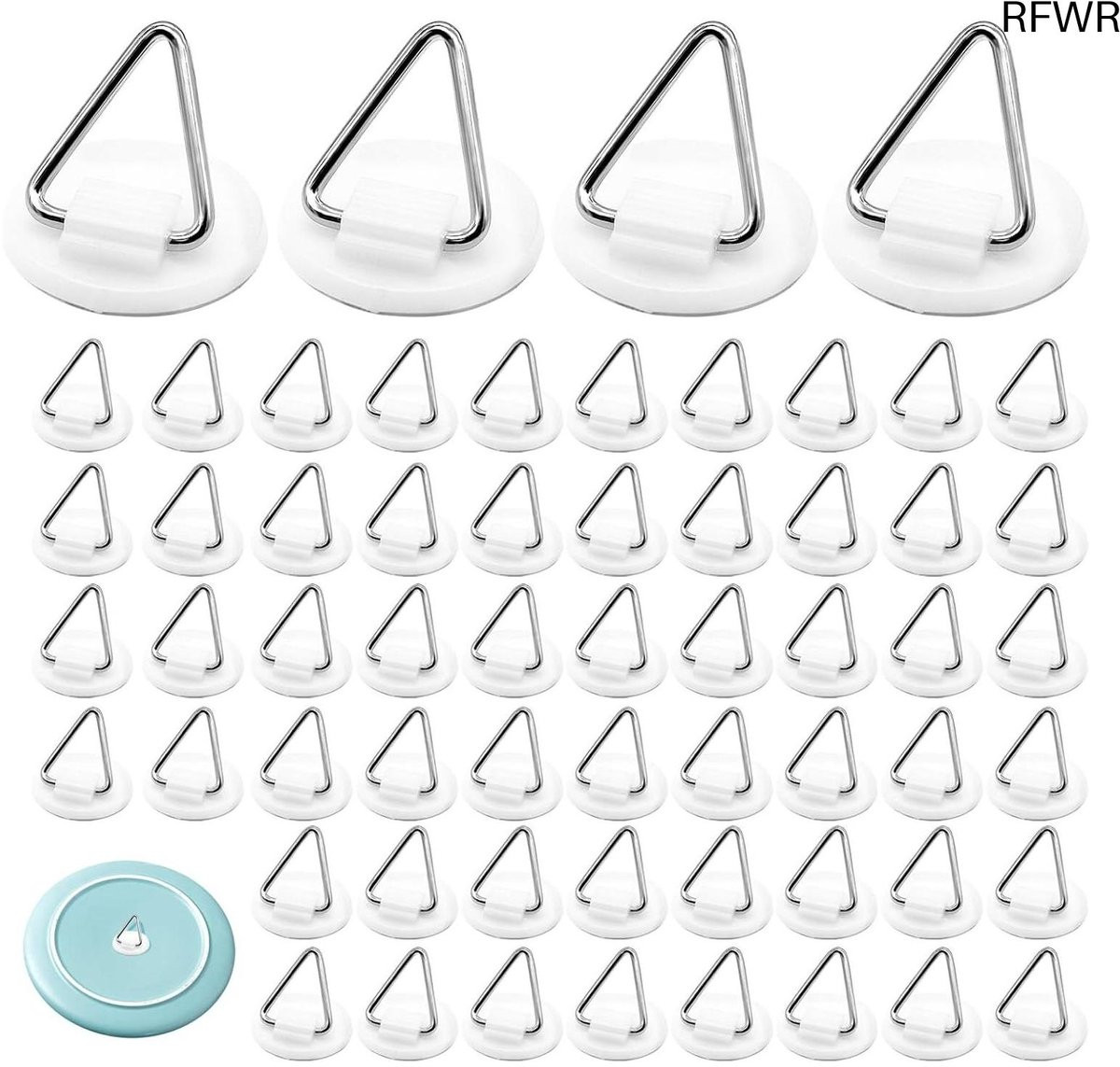 RFWR 60 stuks zelfklevende fotohangers voor fotolijsten en decoratie