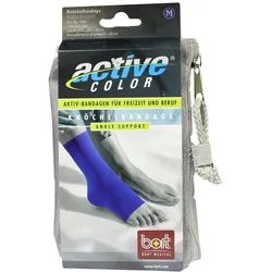 BORT Activecolor Knöchelbandage M blau 1 St