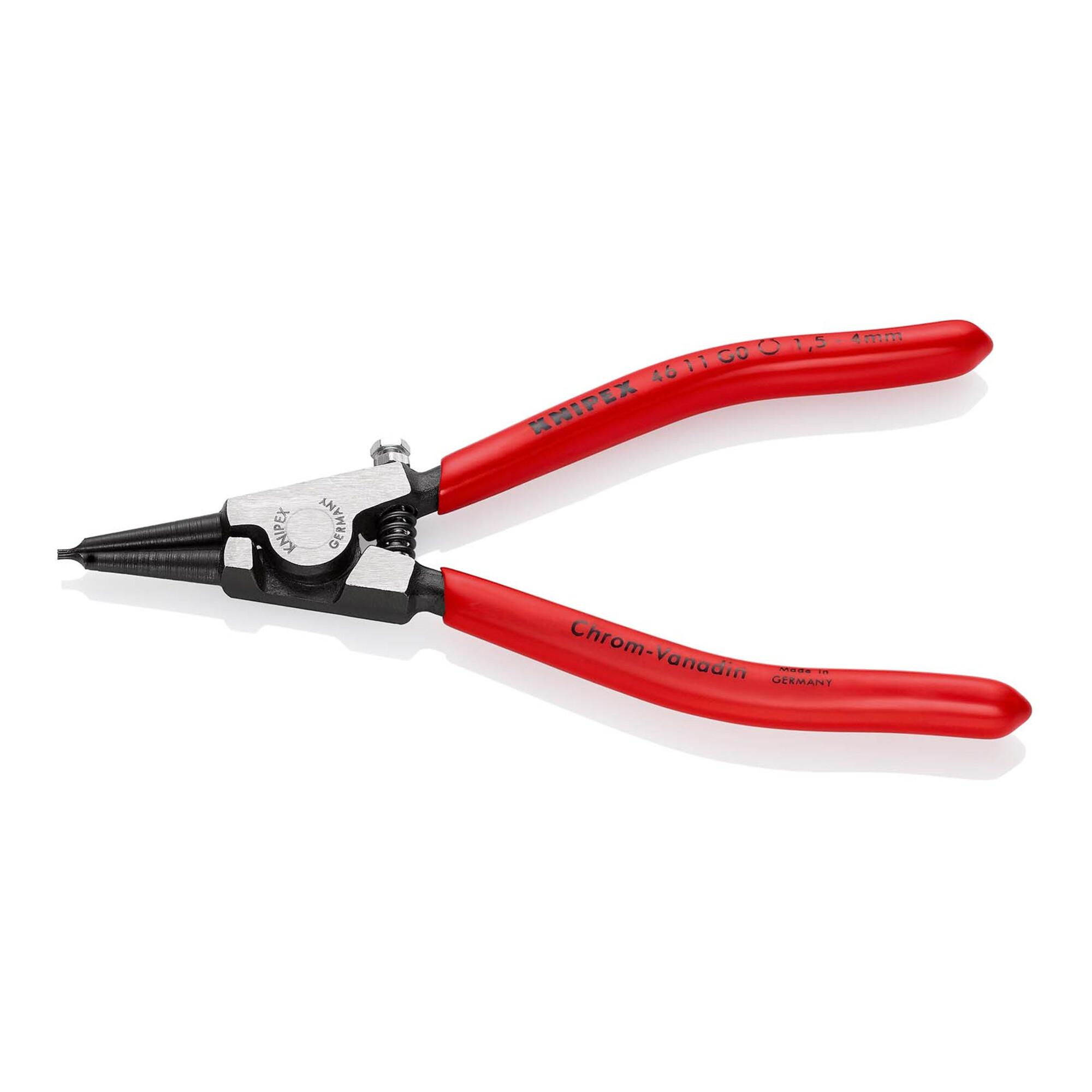 KNIPEX 46 11 G0 Sicherungsringzange für Greifringe auf Wellen mit Kunststoff überzogen schwarz atramentiert 140 mm)