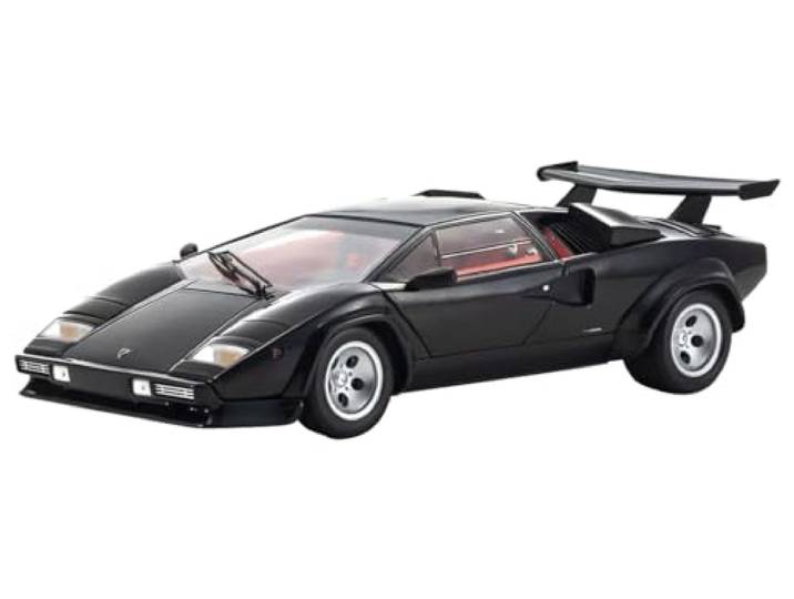 Kyosho Lambo LP 5000 Quattrovalvole schwarz mit roter Innenausstattung 1/18 Druckguss Modellauto 08320BK