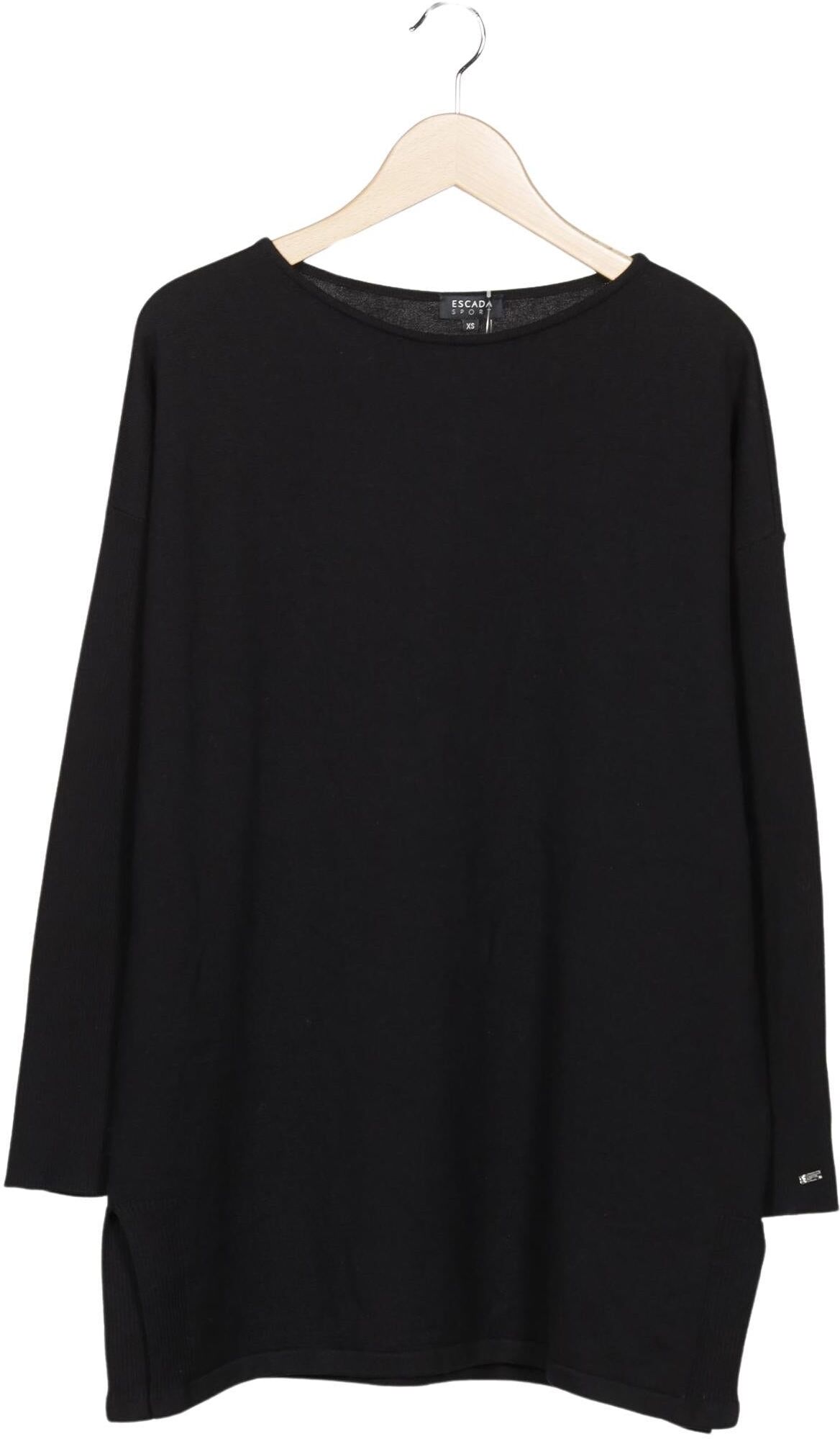 Escada Sport Damen Pullover, Schwarz, Gr. XS, Schurwolle / Baumwolle - Second Hand