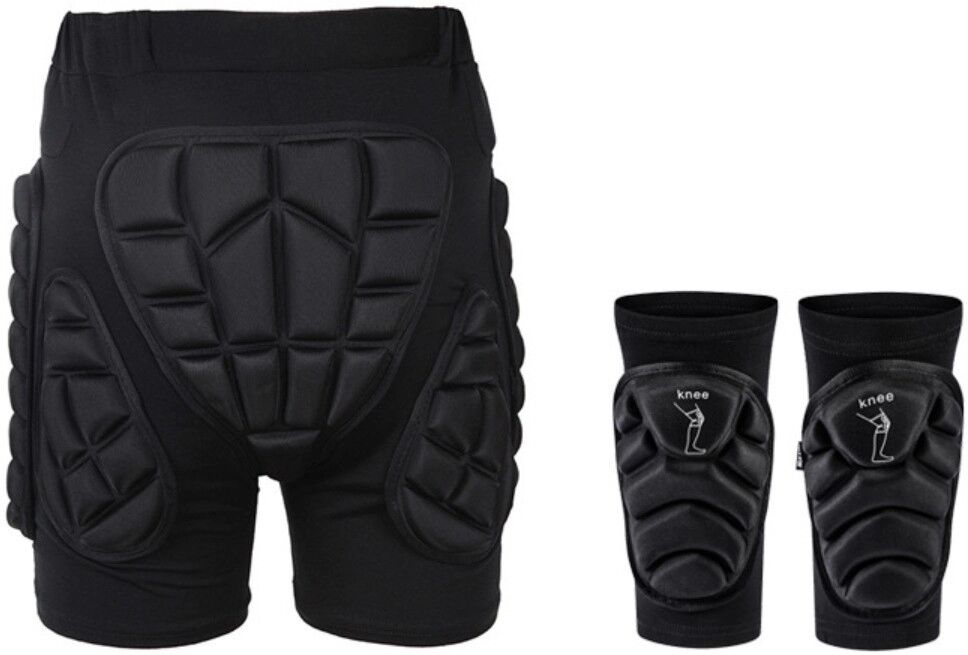 INF Hüftschutz-Shorts für Ski & Fahrrad mit PVC+EVA stoßdämpfender Polsterung, verbreiterter Seitenschutz und elastischem Bund, XXL