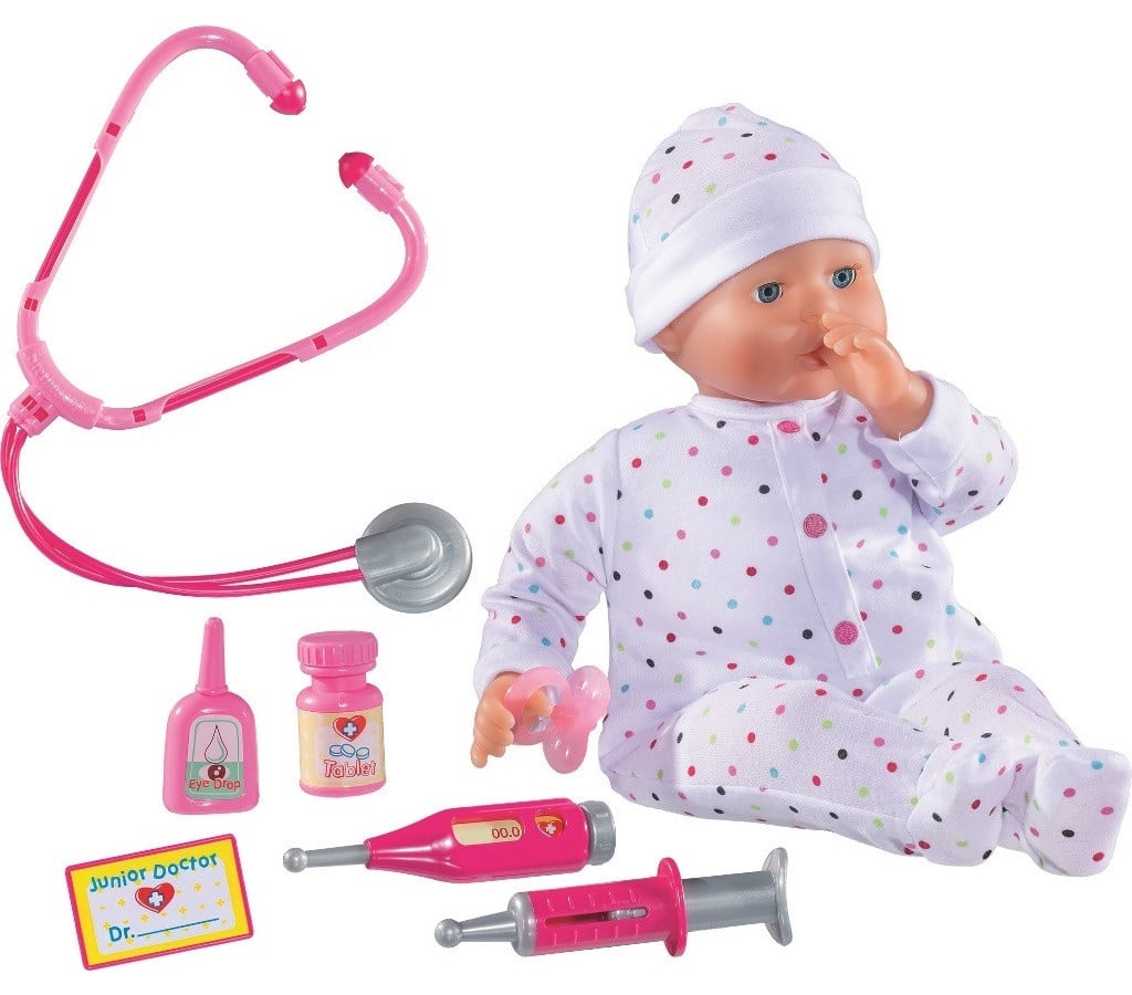Idee+Spiel Dolly Dokter-poppenset met accessoires