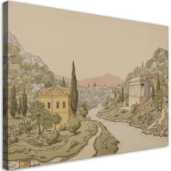 WANDBILD grecian landschaft