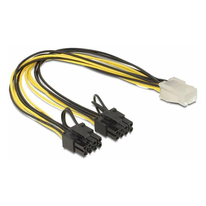 Delock 6Pin auf 2x 8Pin für Grafikkarte (30 cm, 6 pin PCI-Express, 6+2 pin PCI-Express) (83433)