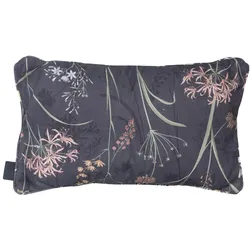 Natura Punto, Dekokissen, 2er-Set Deko-Kissen Outdoor, Blumenmuster anthrazit, 30 x 50 x 10 cm (30 x 50 cm)