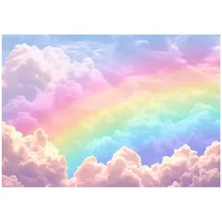 FOTOTAPETE Kinderzimmer Mädchen Regenbogen Kindertapete 350x250