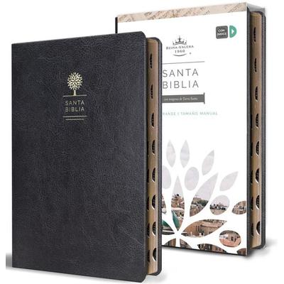 Biblia Reina Valera 1960 Letra Grande. Símil Piel Negro, Índice, Tamaño Manual / Spanish Bible Rvr 1960. Handy Size, Thumb Index, Large Print, Black