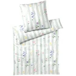 Elegante, Bettwäsche, Flowerstripe (Bettwäsche Set, 135x200 cm, 80x80 cm)