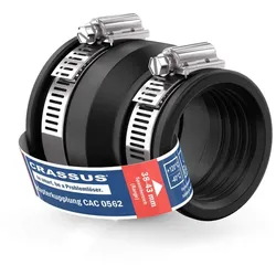 Crassus Adapterkupplung CAC 0562, bis 0,6 bar (48-56mm auf 38-43mm), EPDM / V2A