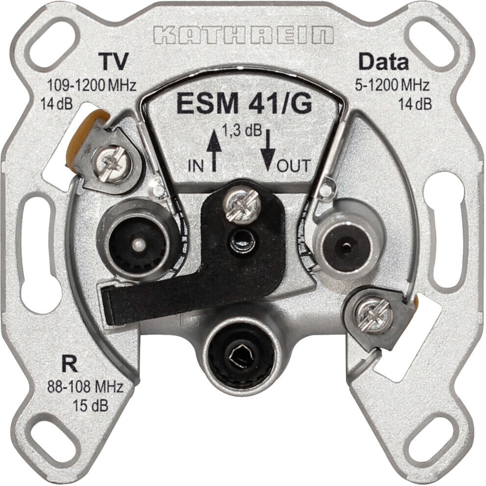 Kathrein BK-Modem-Steckdose 3fach Durchgangsd.selektiv ESM 41/G (21110054)