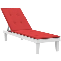 vidaXL Liegestuhl-Auflage Rot (75+105)x50x4 cm