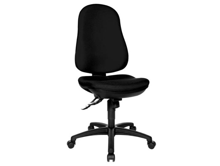 Topstar Siège de bureau NOA Tissu Noir Hauteur réglable - Dossier Roulettes Mécanisme Synchrone