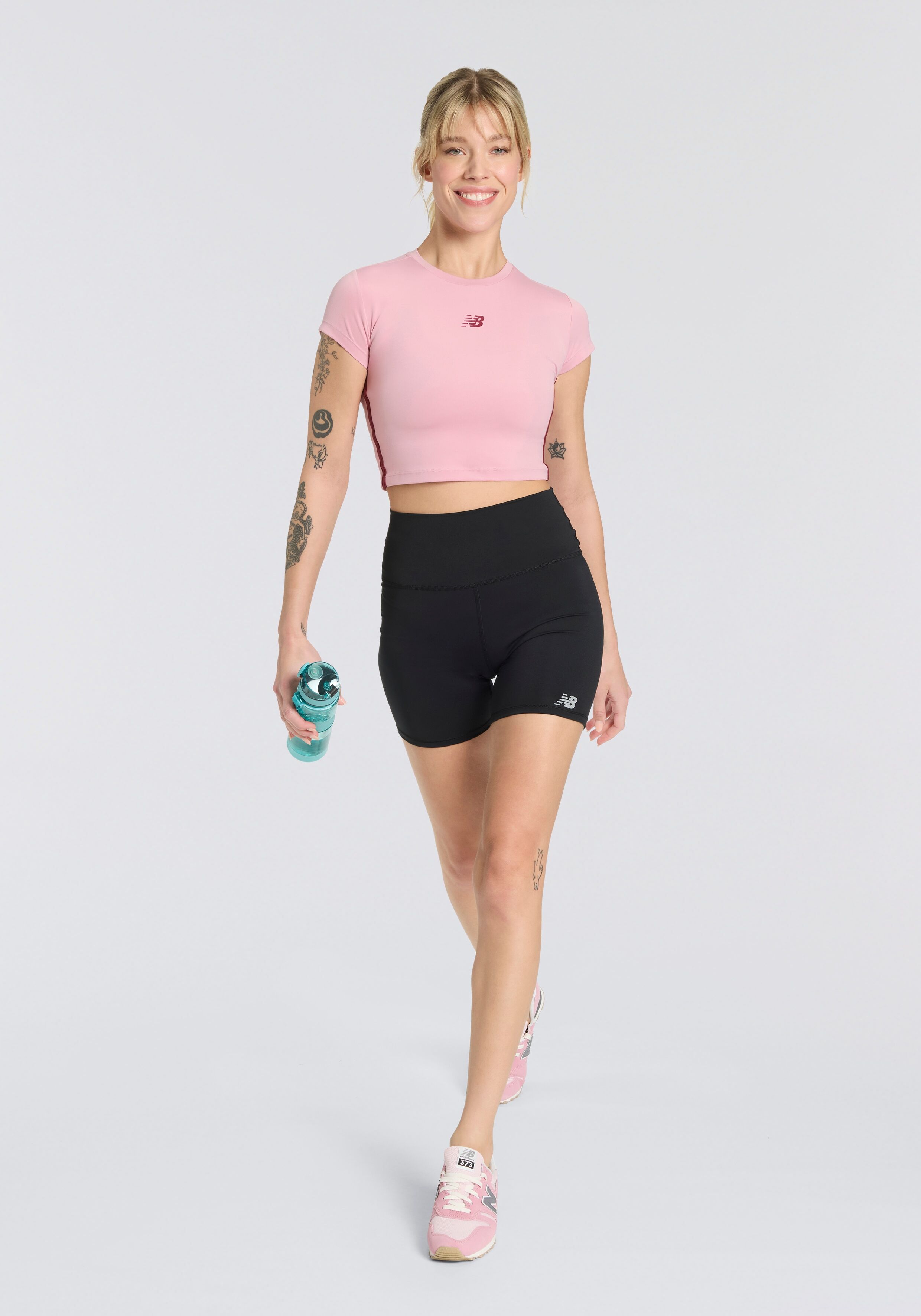 Laufshorts NEW BALANCE "NB HARMONY HIGH RISE SHORT 6", Damen, Gr. XS, N-Gr, schwarz, Obermaterial: 78% Polyester, 22% Elasthan, Hosen Laufshorts, für Fitness und sportliche Aktivitäten geeignet schwarz XS, N-Gr