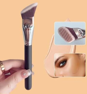 Inspired Deals Pro Angled Flat Foundation Brush For Flawless Contour & Blush Application Pro Angled Flat Foundation Brush For Flawless Contour & Blush Application