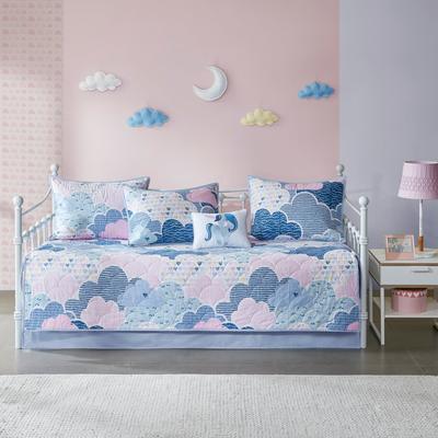 Intelligent Design Kids Cloud 6 Piece Cotton Reversible Daybed Set
