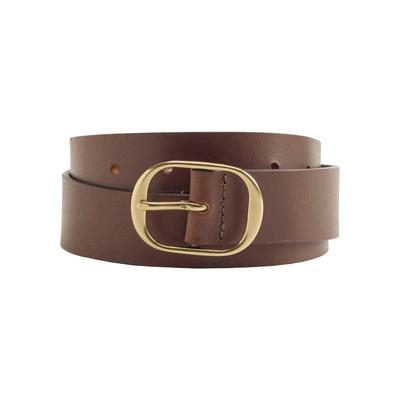 Ledergürtel LEVI'S, Damen, Gr. 80, braun (leather braun), Web, Büffelleder, unifarben, Gürtel Ledergürtel, mit Logoprägung