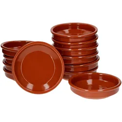 12er Set Tonschale Bruno Cazuela M Ø 16 cm glasierte Schalen Mediterran Tonware Antik
