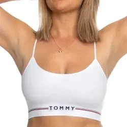 Tommy Hilfiger BH Seamless Unlined Bralette Weiß Polyamid Large Damen