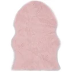 vidaXL Teppich 60x90 cm Künstlicher Schafspelz Rosa