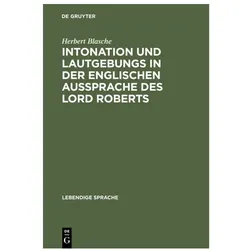 Blasche:Intonation und Lautgebungs in d, Fachbücher von Herbert Blasche