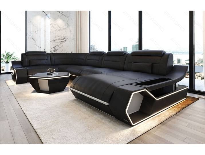 Wohnlandschaft Toscano U-Form in Leder