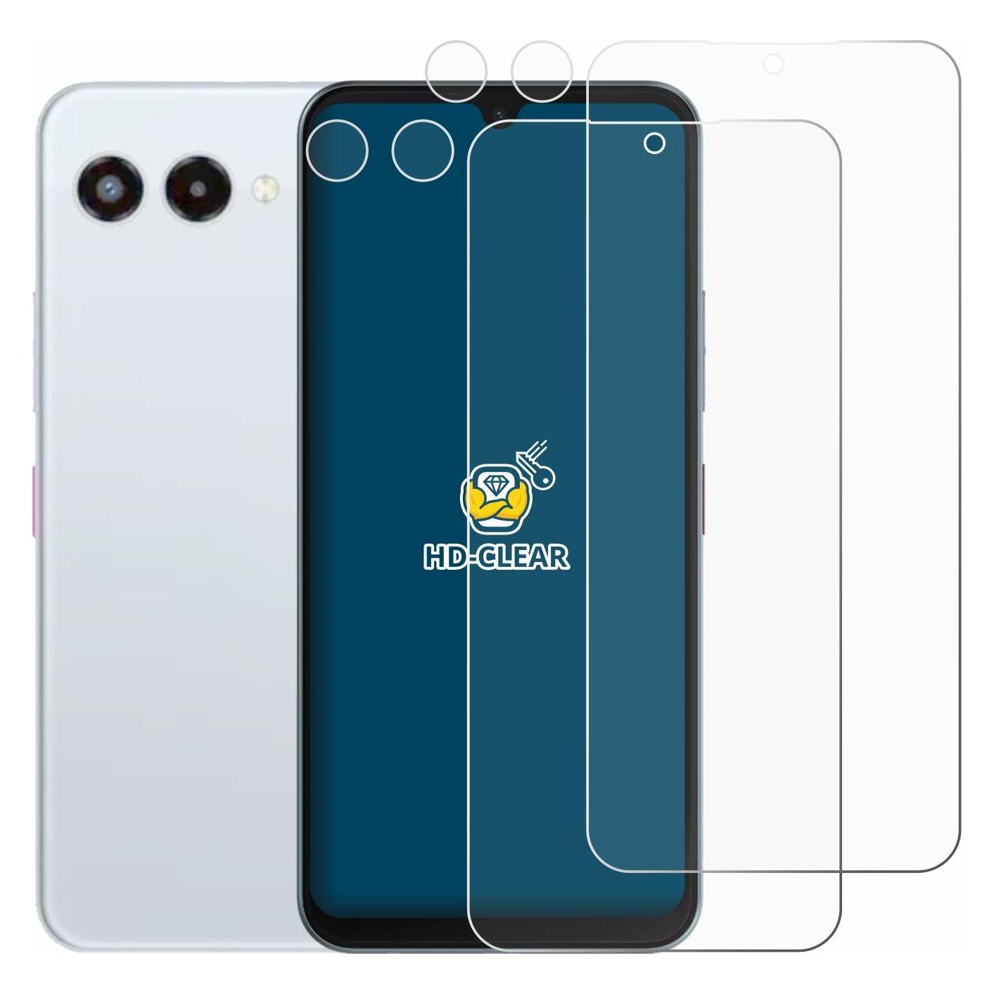 Brotect Schutzfolie für Telekom T Phone 3 (Display+Kamera) Displayschutz Displayschutzfolie Folie Klar (2 Stk., Light Phone 3) (1860543)