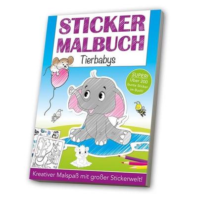 Stickermalbuch: Tierbabys