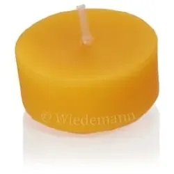 Wiedemann Kerzen Natur 10er Teelichte, 100% Bienenwachs 20 x 37 mm,