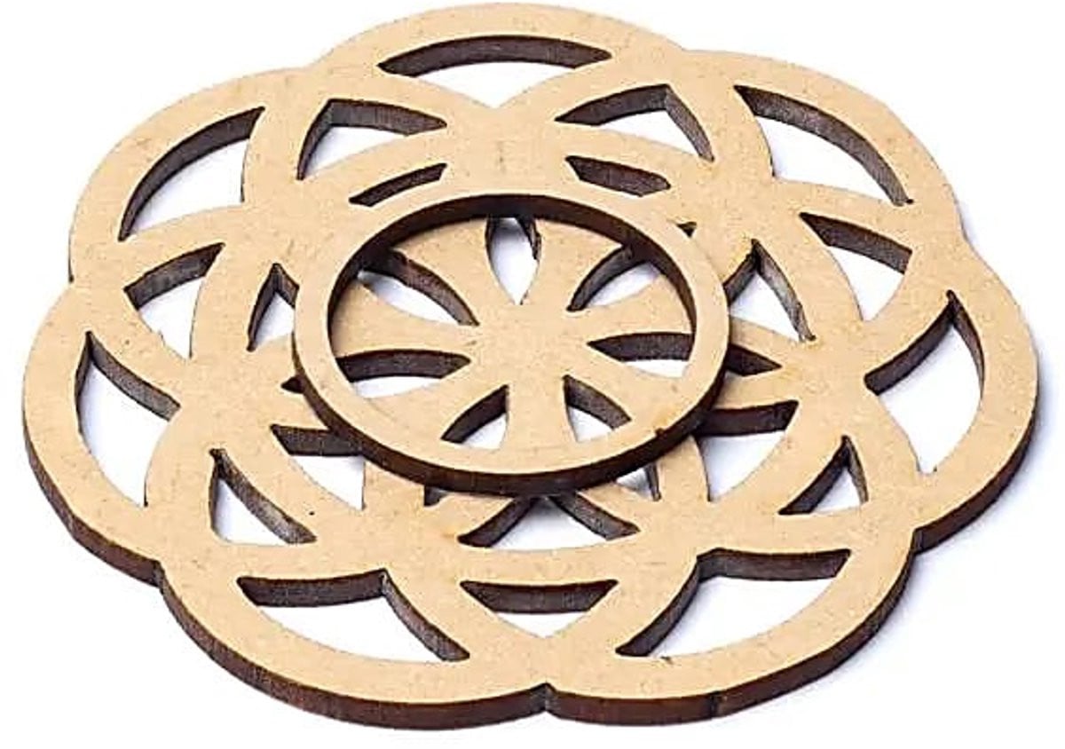 Edelsteenbol houder Seed of Life