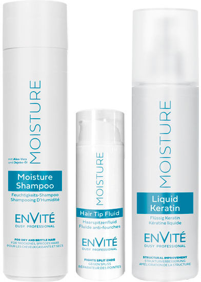 500ml dusy professional Envité Moisture Spezial Set (Shampoo 250ml + Tip Fluid 50ml + Liquid Keratin 200ml)