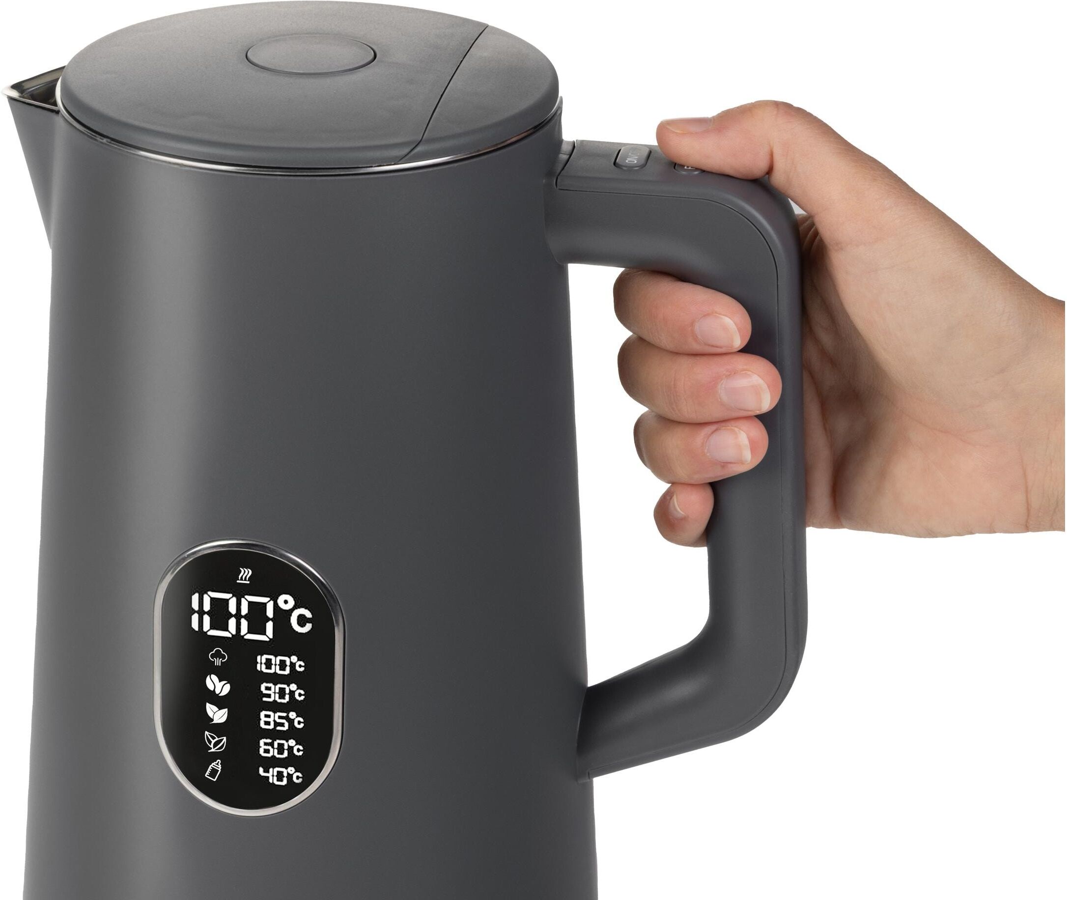 FURBER Wasserkocher "Veloce, 1,5 L", grau, Wasserkocher, Wasserkocher grau Einheitsgröße