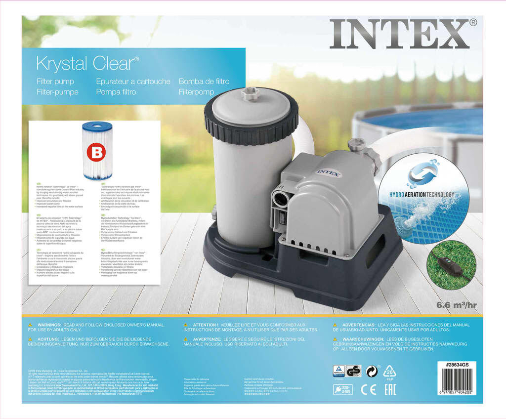INTEX Pompe filtrante à cartouche 9463 L / h 28634GS