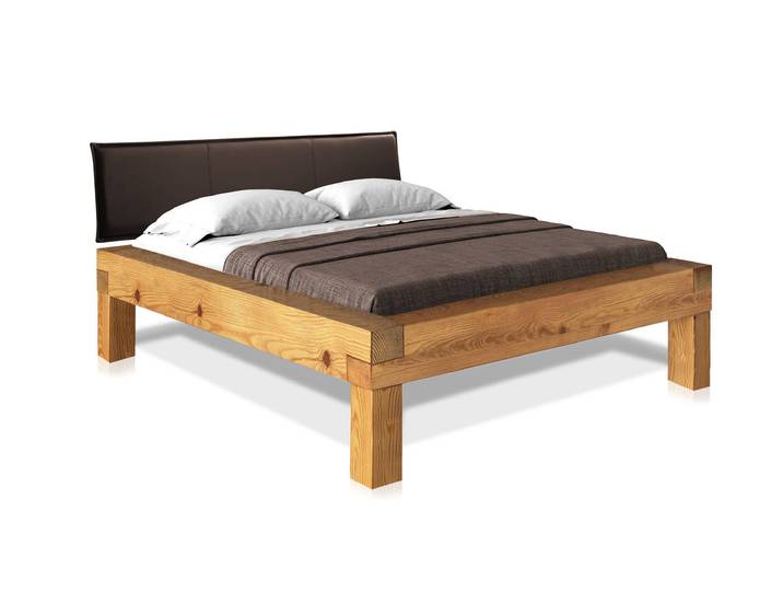 CURBY 4-Fuß-Balkenbett mit Polsterkopfteil, Material