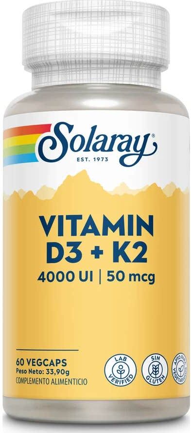 SOLARAY Vitamin D3+K2 60caps