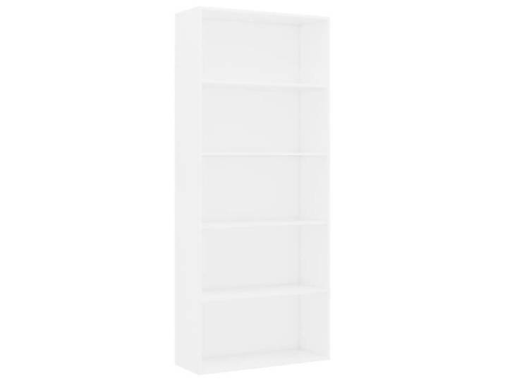 Home Market-4513 Bibliothèque Étagère pour Livres à 5 niveaux - Meuble Étagère - Blanc 80x30x189 cm Aggloméré