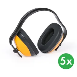 Kapselgehörschützer, Gehörschutzstöpsel, Dämmung 25 dB, 5er-Pack