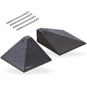 bepco Bordsteinrampe ES10S4, Eckelemente aus Gummigranulat, 25 x 25 x 10cm (B/L/H), mit Befestigungsset, Tragkraft 5000kg
