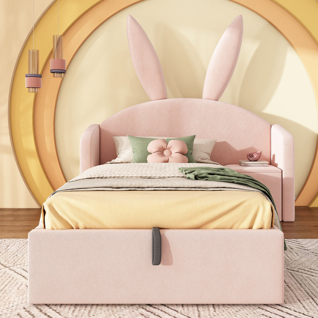 Happy Larry Upholstered Ottoman Bed ROSE
