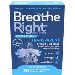 Besser Atmen Breathe Right Nasenpflaster Trans Normal 30 St